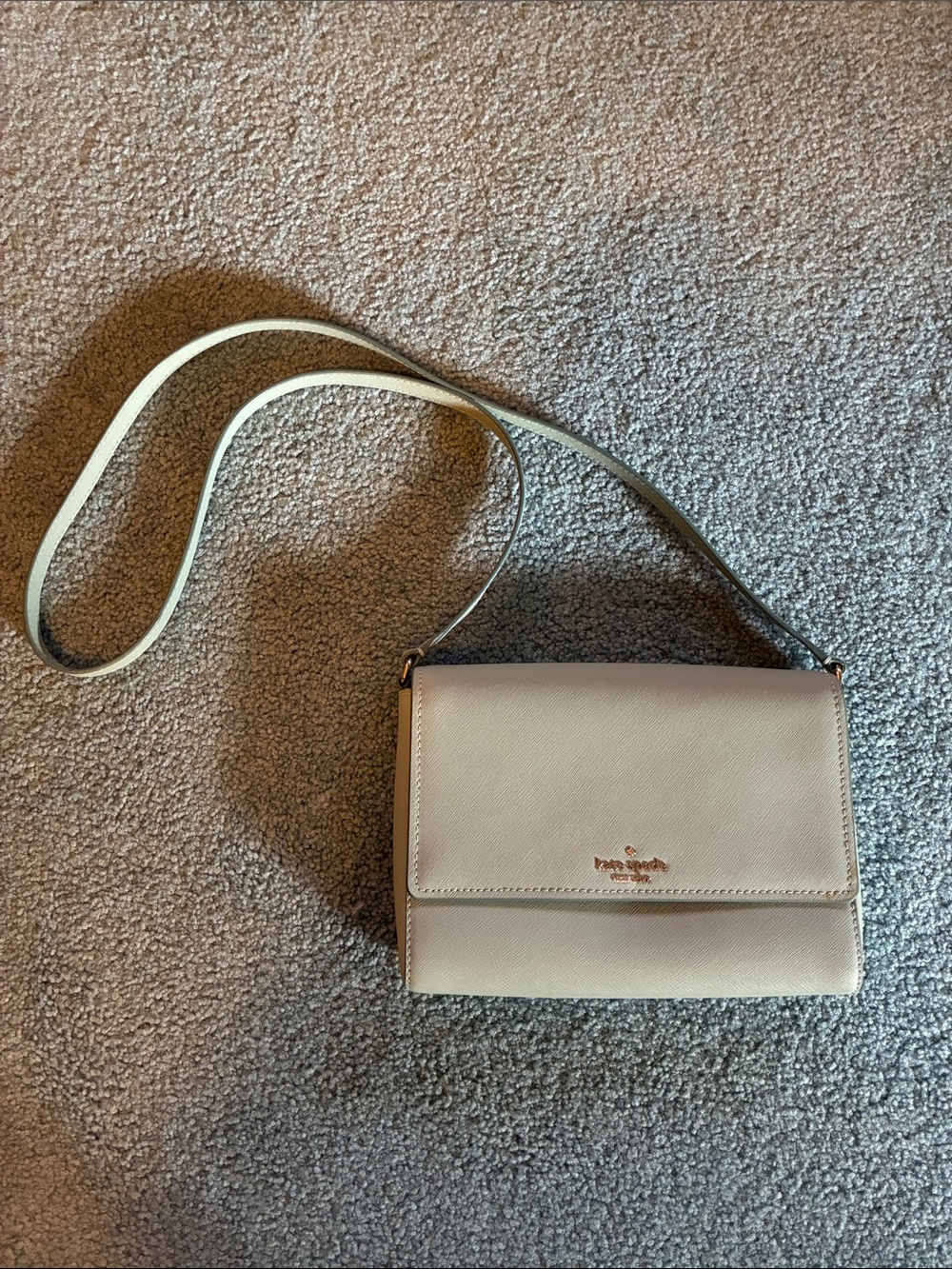 kate spade Mint Green Leather Crossbody with Gold Logo